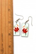 Orange Lily Earrings
